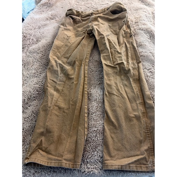 Carhartt Other - Carhartt Mens Loose Fit Canvas Carpenter Pants Duck Brown Work thrashed 32x32